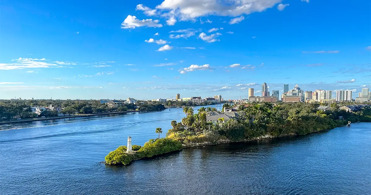 Tampa city view from water